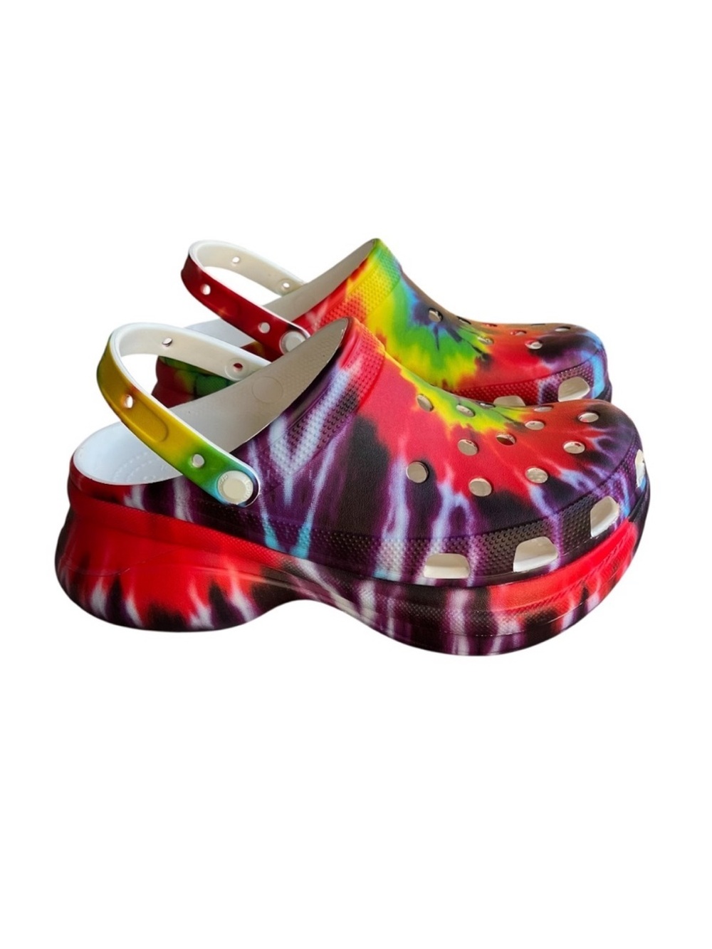 RARE Crocs Bae Platform Tie Dye Womens Size 7